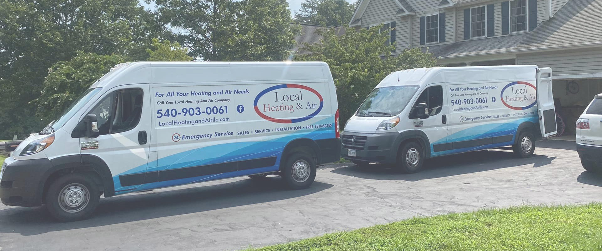 Local Heating & Air - Our Service Vans